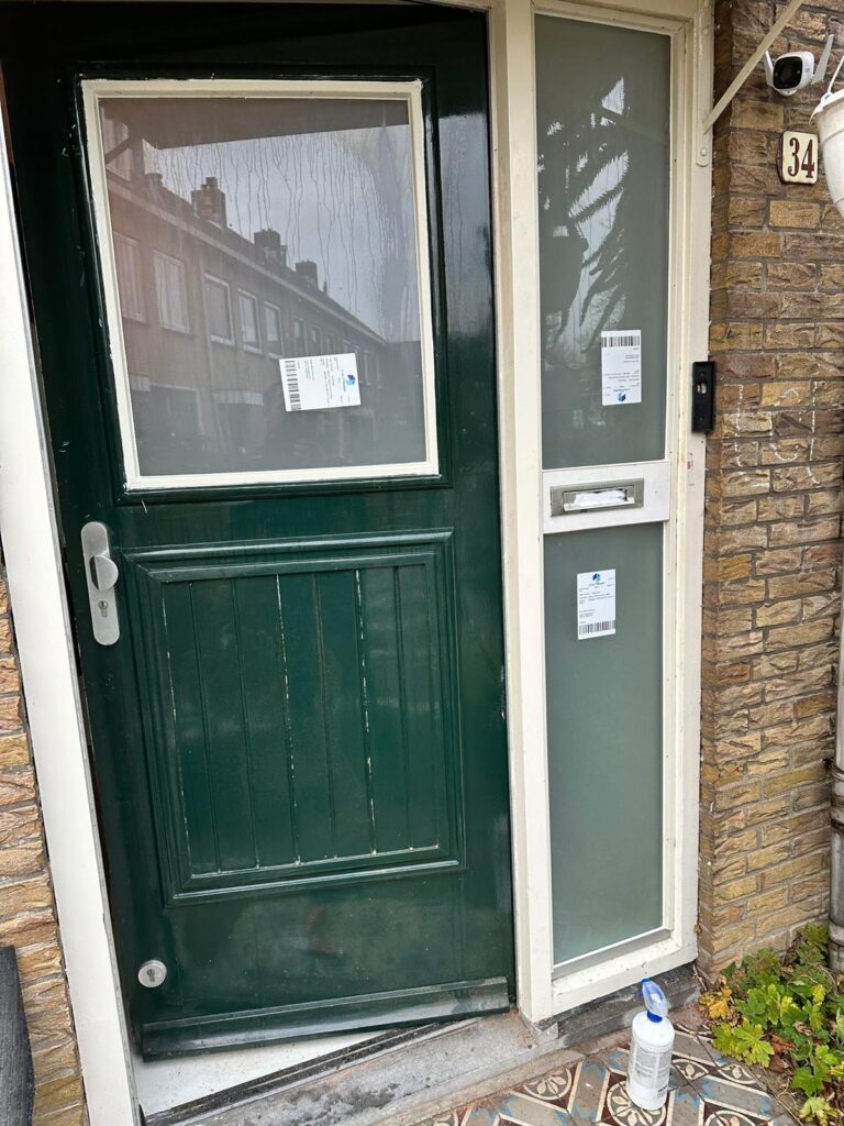 Dubbel glas in voordeur