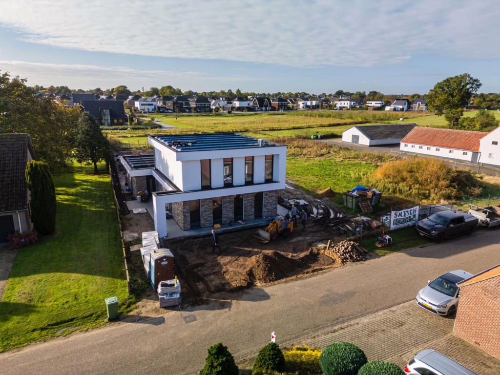 Bovenkant prefab villa Utrecht